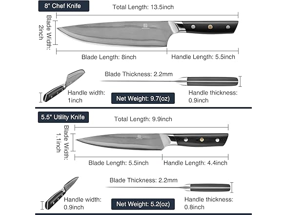 Zongchuan Kitchen Knife Set 2pc