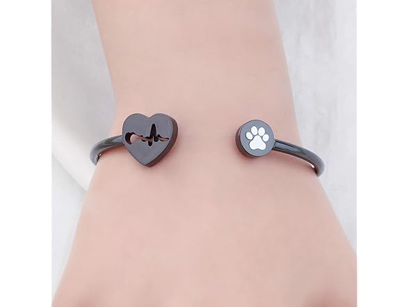 WUSUANED Heart Beat Dog Paw Bracelet