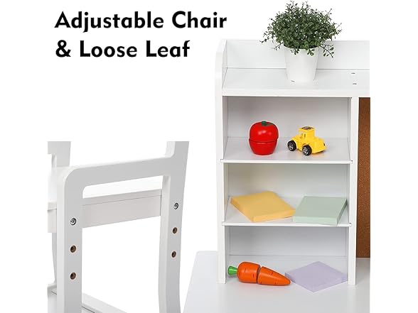 EGFheal White Study Desk and Chair Set