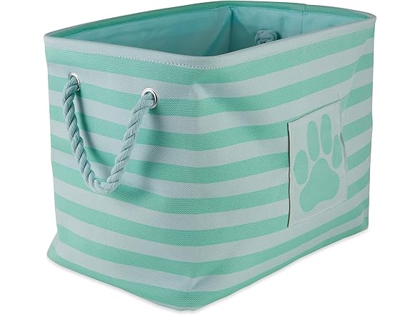 Bone Dry Pet Storage Collection Striped Paw Patch Bin