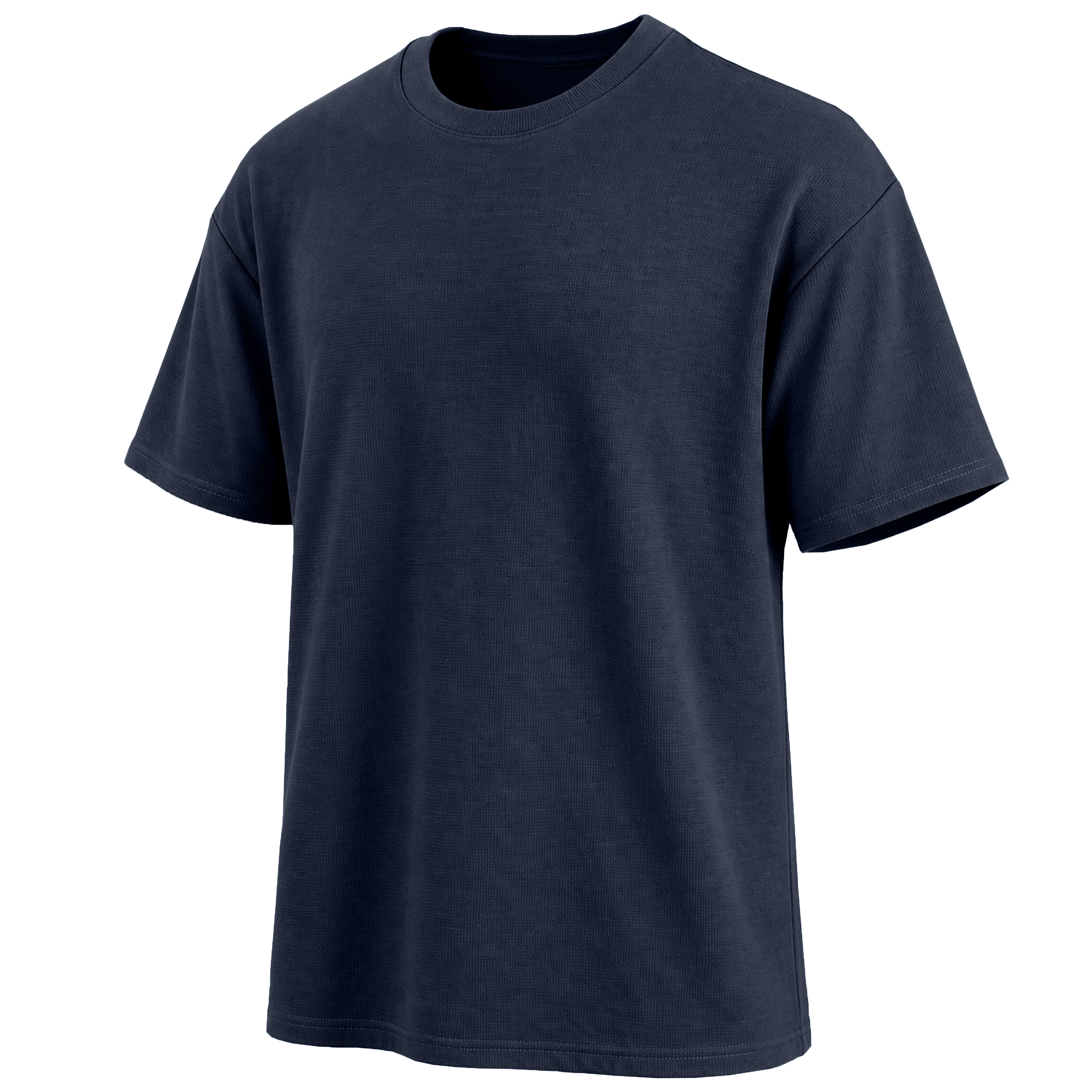 5Pk Mens Waffle Knit Drop Shoulder Tee - Gallery 27