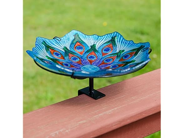 Sunnydaze Glass Bird Bath Bowl - 11"