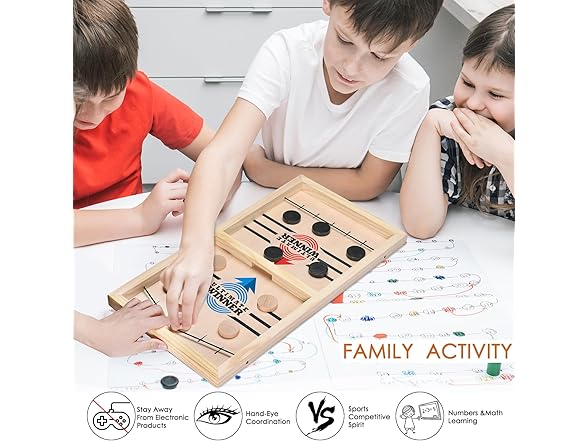 AMFLOWER Fast Sling Puck Game