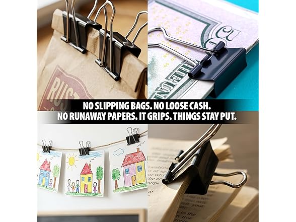 Officemate Small Binder Clips, Black, 12Boxes