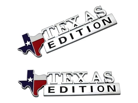 Texas Edition Trunk Decal 2Pcs Silver