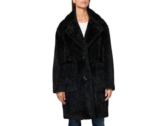 BOSS Catedy MidLength Teddy Coat