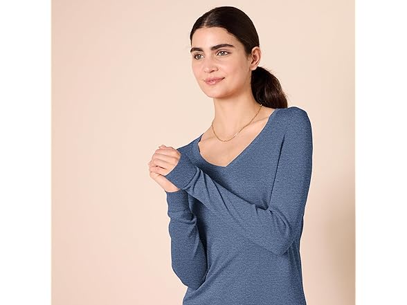 Amazon Essentials Women Lightweight LS VNeck Sweater