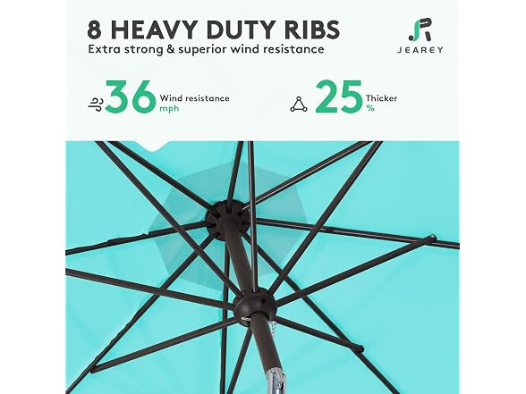 JEAREY 9FT Patio Market Umbrella