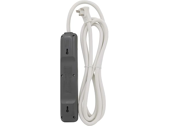 Clear Power 6 Outlet Power Strip, 8 ft
