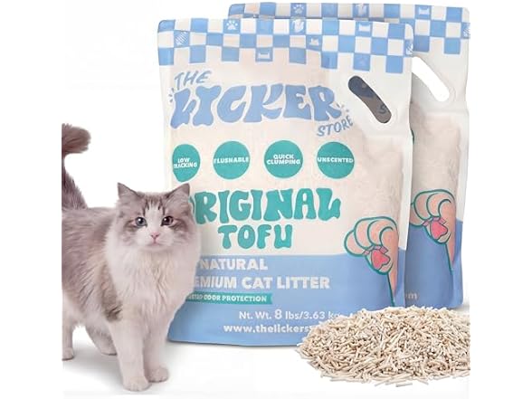 The LICKER Store Ultra Absorbent Tofu Cat Litter
