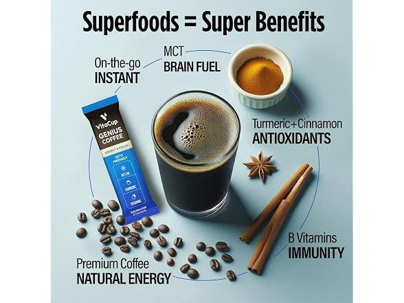 24ct VitaCup Genius Instant Coffee Packets