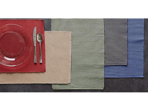 DII Ribbed Tabletop Cotton Placemat Set VARIES