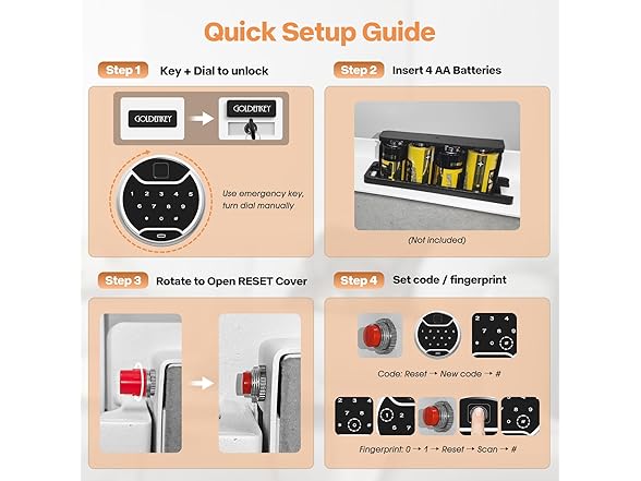 GOLDENKEY Fingerprint Safe