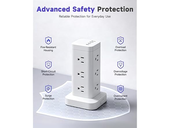TAGZILO Tower Power Strip PD30W 12-Out