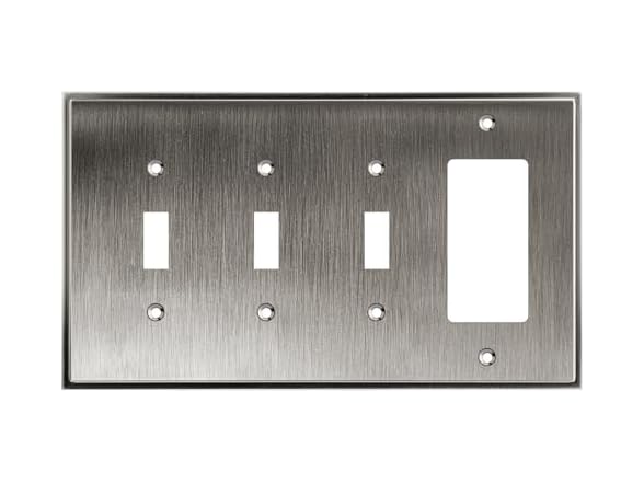 Wall Plate Triple Toggle Heirloom Silv