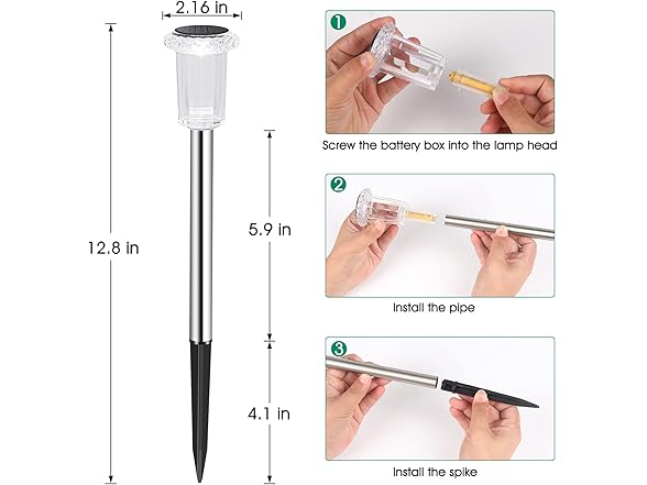10 Pack Solar Outdoor Lights