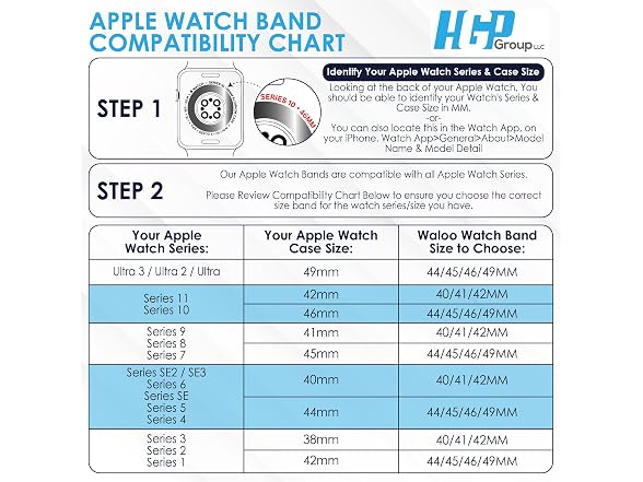 Waloo Genuine Leather apple watch band