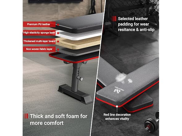 BlackPear Foldable Weight Bench 1300lb