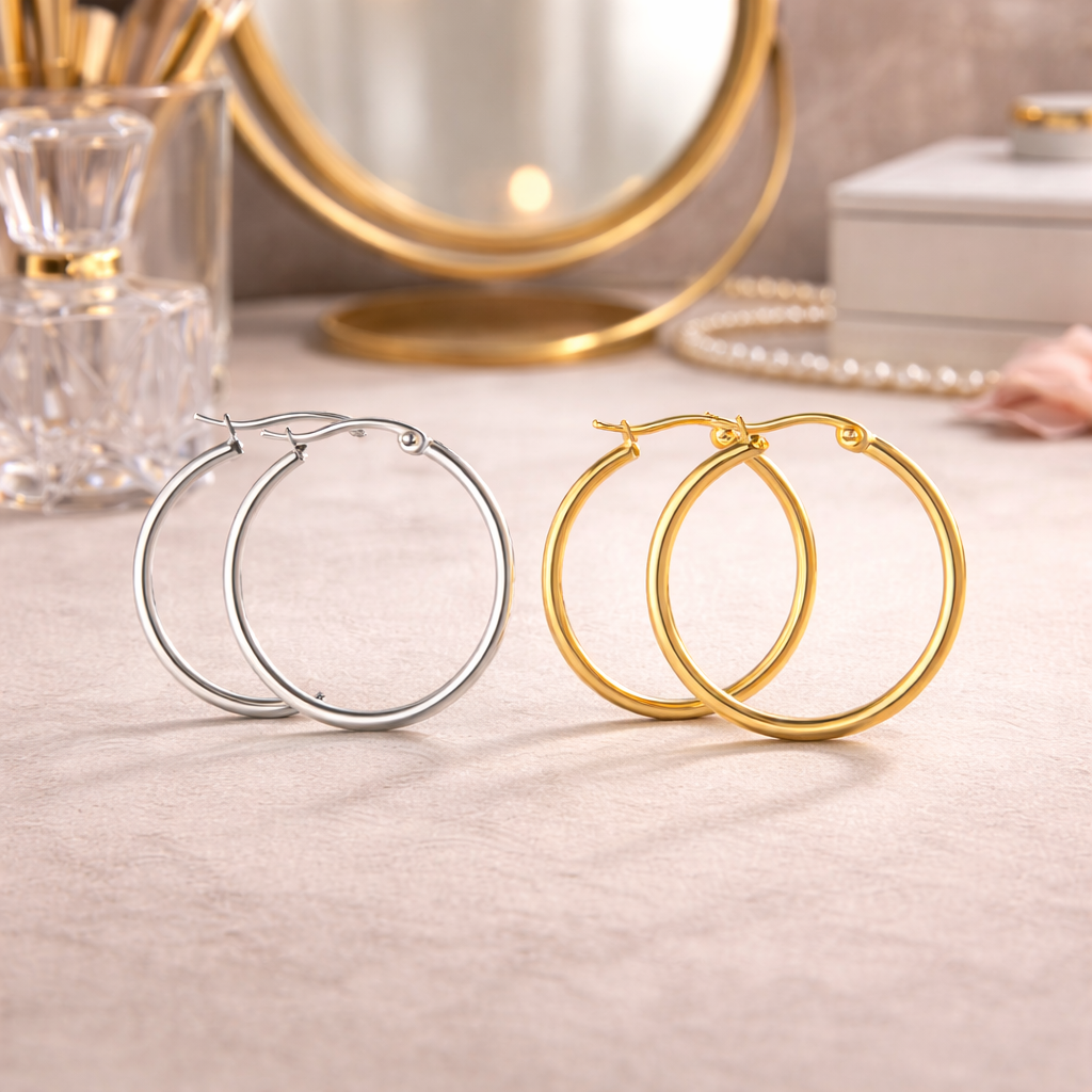 Essential Hoop Earring Set (20mm–80mm) - Gallery 6