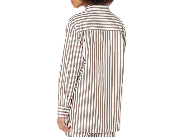The Drop Kendra Fit Long Shirt, Coffee