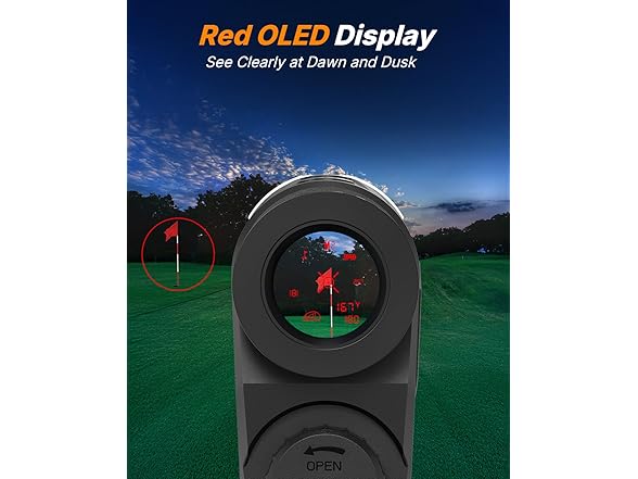 WOSPORTS Red OLED Display Golf Rangefinder