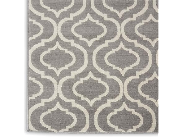 Nourison Jubilant Trellis Grey 7' x 10' Area Rug