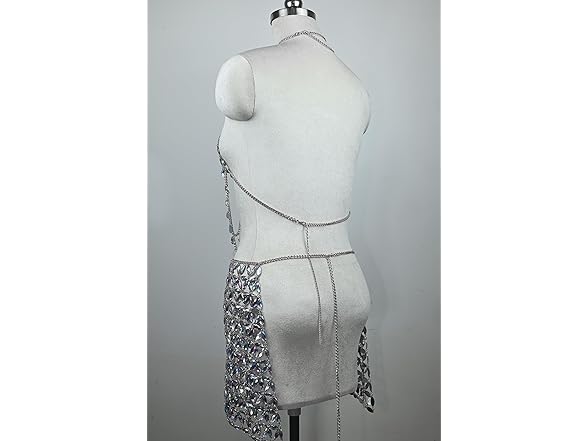 Connie Silver Crystal Body Chain