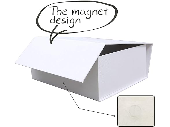 Rsgift White Gift Boxes Magnetic Closure