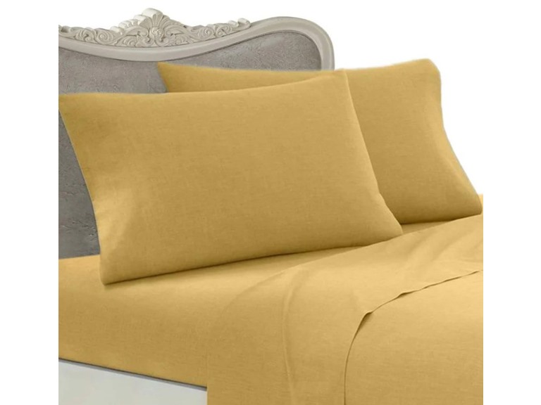 MILANO Milano King Gold King 100% Cotton 4 Piece Sheet Set