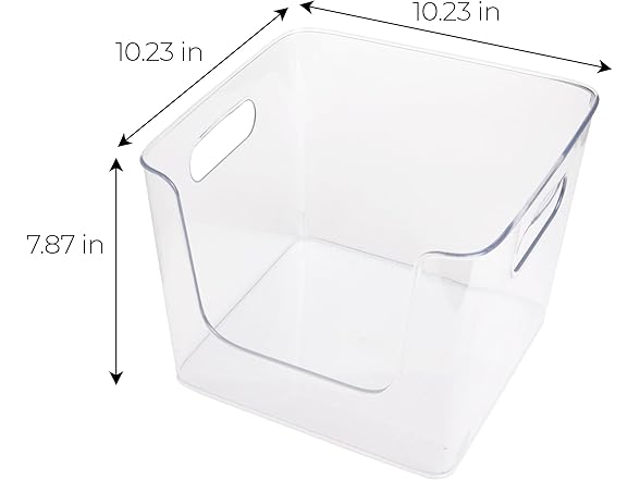 Smart Design Clear Storage Bin 10"x10"
