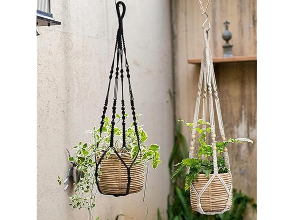 AKEIE Macrame Plant Hanger 3 Pack Indoor & Outdoor