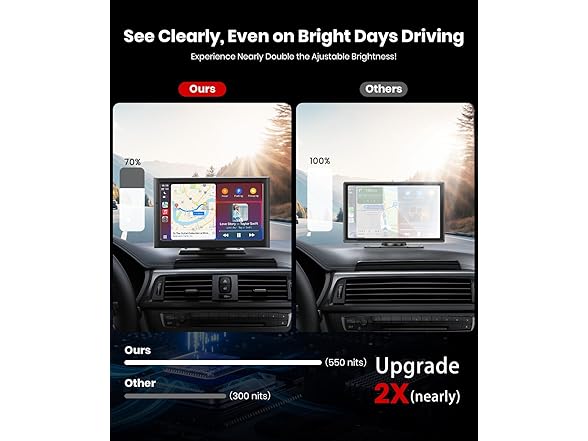7" HD Wireless Car Play Touch Screen