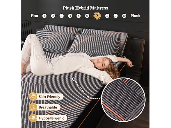 DIGLANT 14" Memory Foam Hybrid Mattress