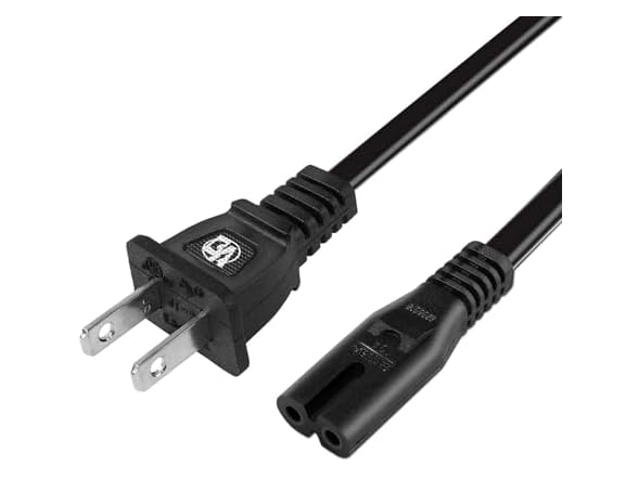 AC Power Cord - 5ft 2-Prong Cable