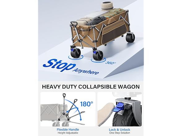 everyfun Pro Collapsible Wagon, 440 lbs