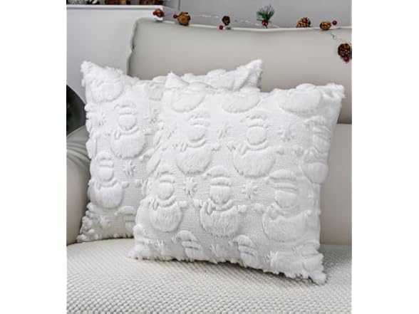 Faux Rabbit Fur Christmas Pillow Covers