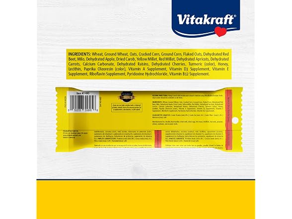 Vitakraft Crunch Sticks Conure Treat Apricot and Cherry Flavor