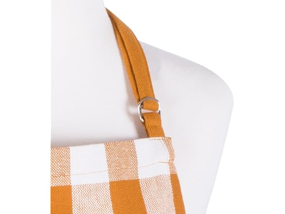 DII Unisex Buffalo Check Kitchen Collection Apron, Pumpkin