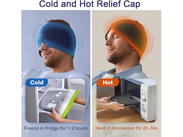 Qnoon Migraine Relief Cooling Gel Ice Head Wrap