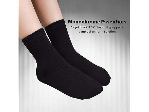 24 Pairs Kids Athletic Crew Socks