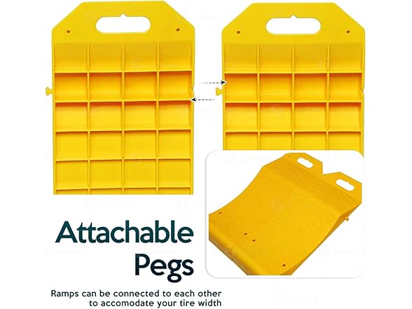 ZONETECH Tire Saver Ramps - Premium Quality Anti- Slip Desig (Open Box)
