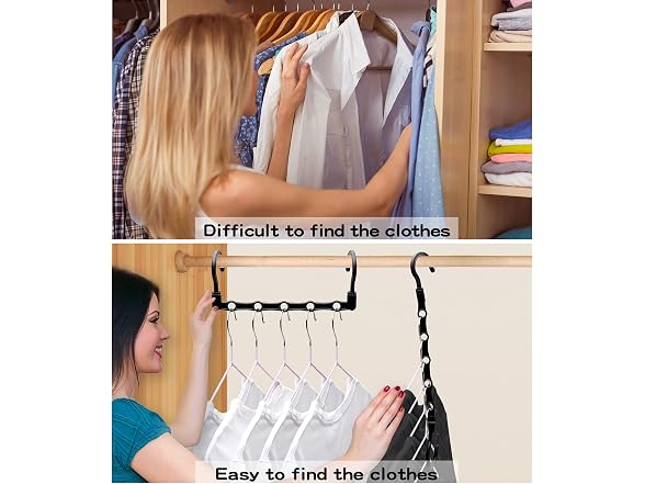 HAOWWLAI 24 Pack Space Saving Hangers