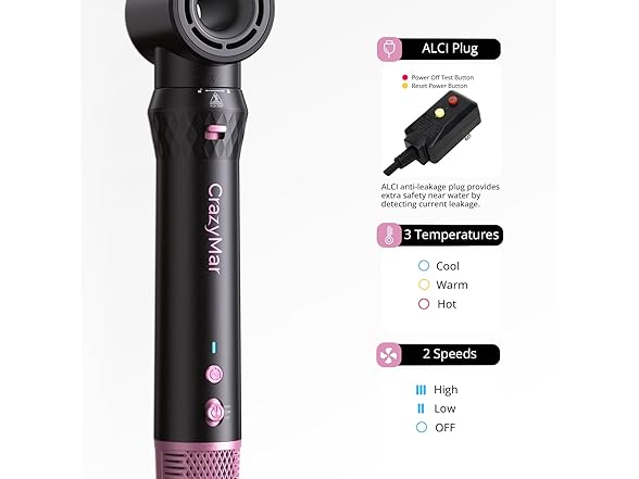CrazyMar 7 in 1 Hot Air Brush