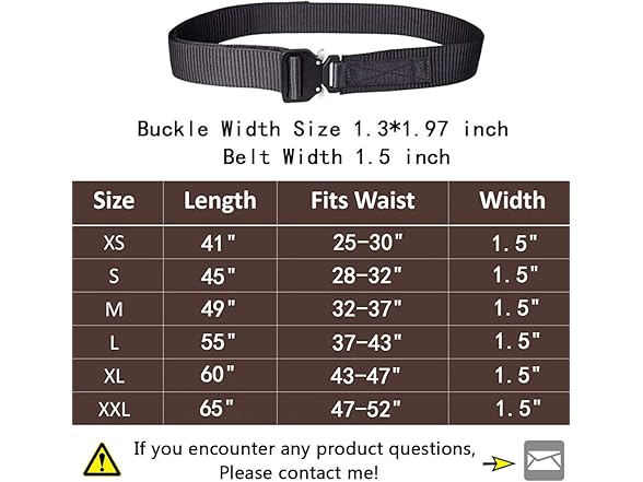 MOZETO Tactical Belts for Men 1.5" Nylon