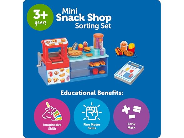 Learning Resources Mini Snack Shop Sorting Set