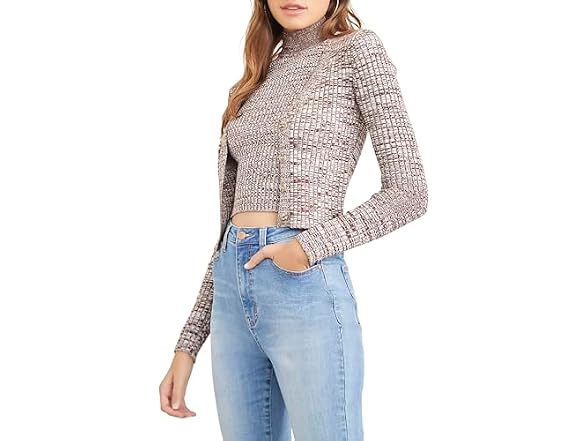 Forever 21 (S) Marled Cardigan Sweater Brown