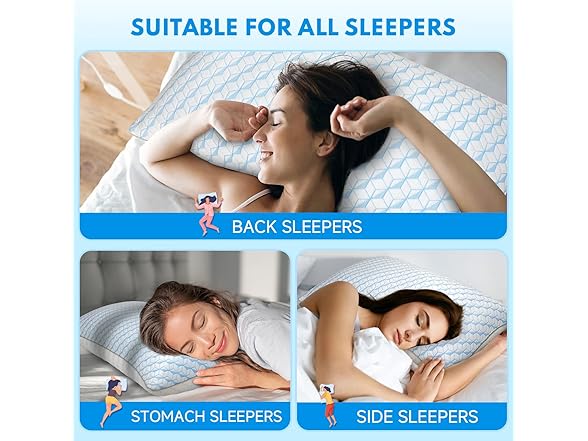 HEYCUZI Cooling Bed Pillows Queen Size
