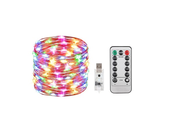 3 Pack: 40ft USB Waterproof Remote Control LED String Lights