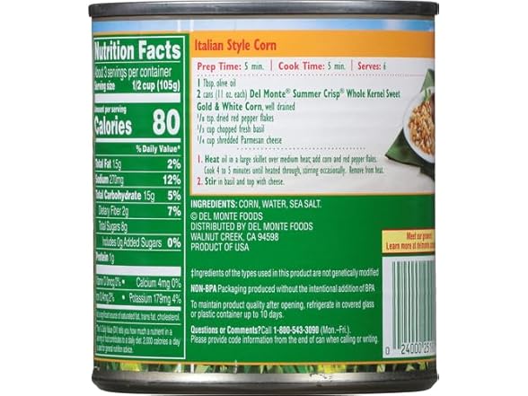 Del Monte Summer Crisp Whole Kernel Corn