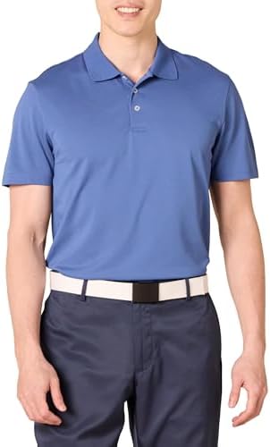 Amazon Essentials Men's Golf Polo Shirt, Short Sleeve, Slim-Fit, Quick-Dry, Blue, Medium